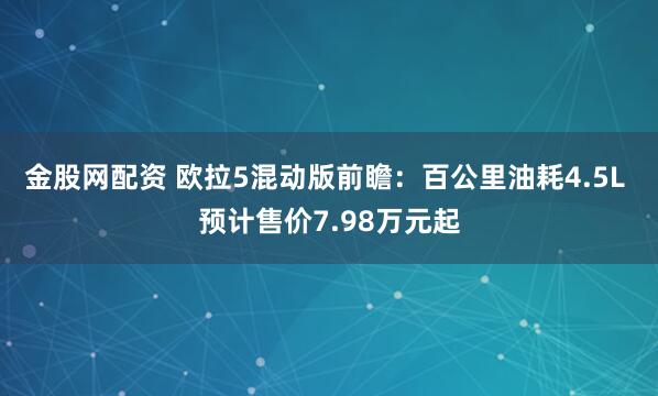 金股网配资 欧拉5混动版前瞻：百公里油耗4.5L 预计售价7.98万元起
